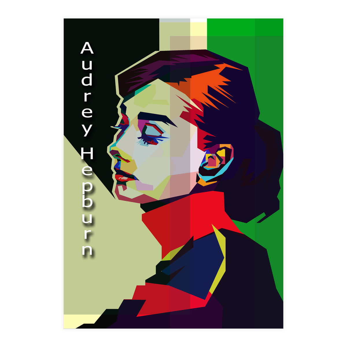 Beauty Audrey Hepburn Pop Art WPAP (Print Only)