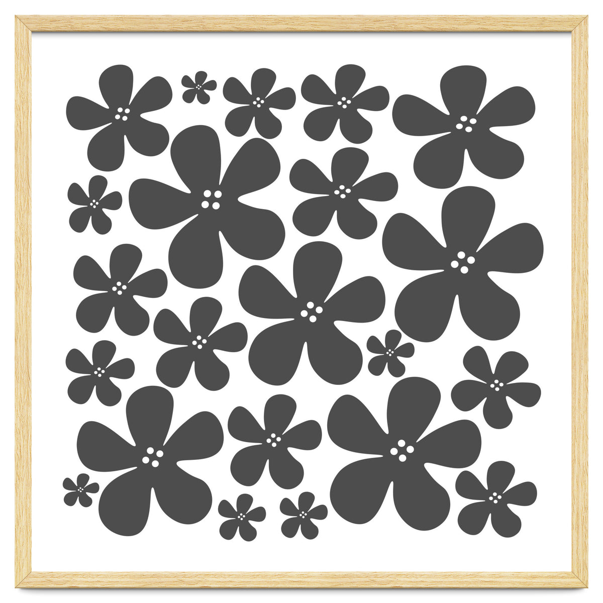 Grey Flowers Pattern
