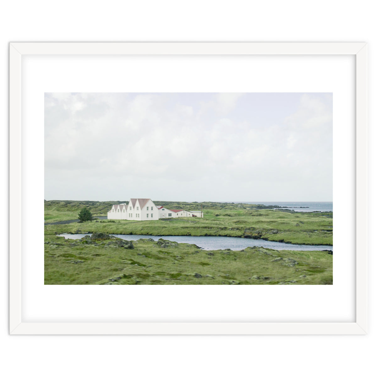 House in the green field - Iceland