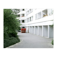 Red container in the residential site (Print Only)