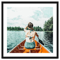 Row Your Own Boat | Woman Empowerment Confidence Painting | Positive Growth Mindset Boho Adventure