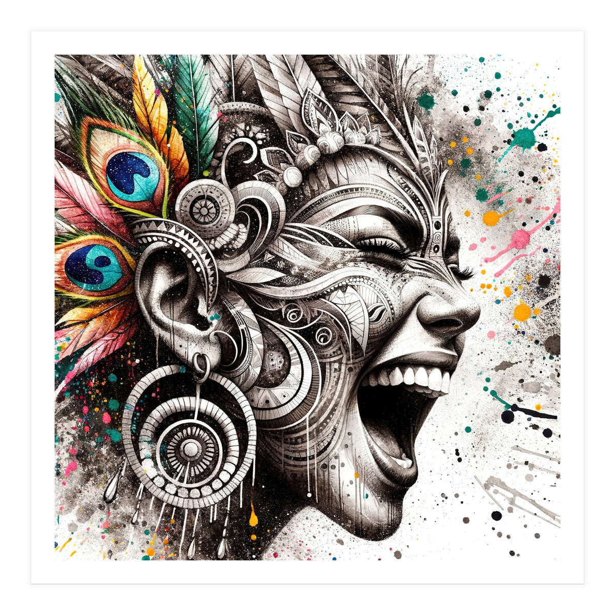 Carnival Scream Portrait (Print Only)