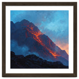Dramatic Mountain Summit with Fiery Sunset Alpenglow thumbnail