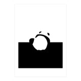 Find Your Feet, Panda Abstract Monochromatic Black & White, Wildlife Animals Cute Eclectic Bohemian Pets (Print Only) thumbnail