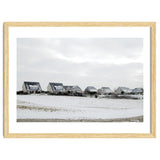 Snow covered houses on the hill thumbnail