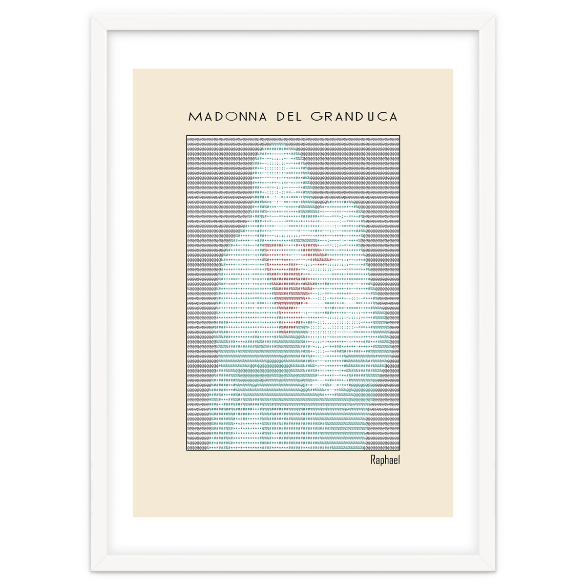 Madonna del Granduca (1505) – Raphael (ascii art)