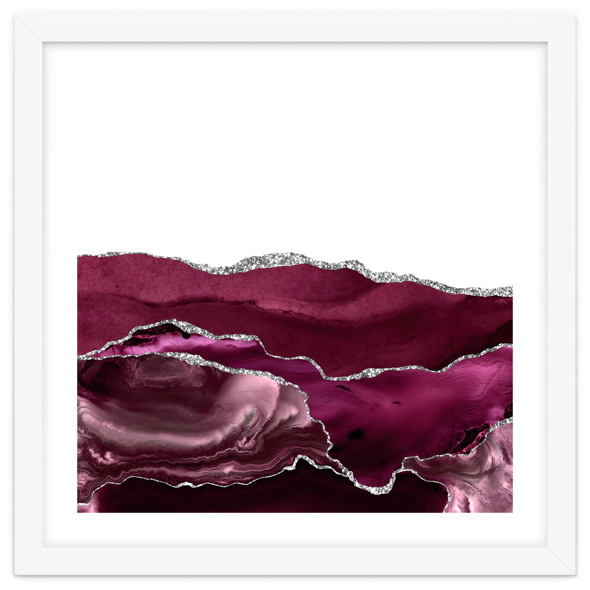 Burgundy & Silver Agate Texture 11