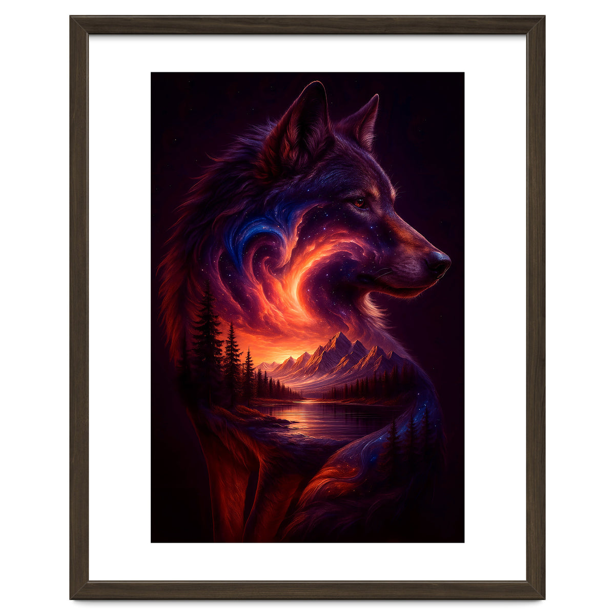 The Nebula Guardian Wolf of the Mountains