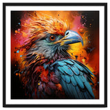 Vibrant Eagle Portrait Abstract Colorful Splatter Art thumbnail