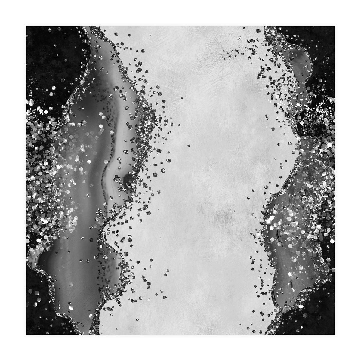 Black Glitter Agate Texture 01  (Print Only)