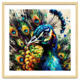 Vibrant Peacock Portrait thumbnail