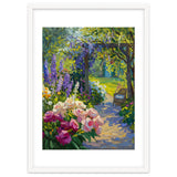 Serene Summer Garden Path Oil Painting thumbnail