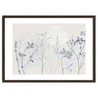 Plant based calming atmosphere soft blue