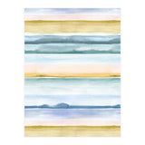 Relaxing Calm Stripes Blue Yellow (Print Only) thumbnail