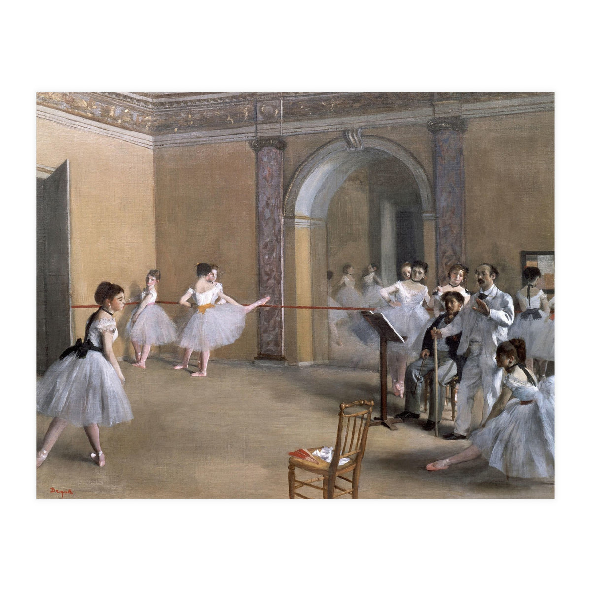 The Dance Foyer at the Opera on the rue Le Peletier, 1872 - 32x46 cm - oil on canvas. (Print Only)