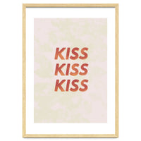 Kiss Kiss Kiss Love Typography