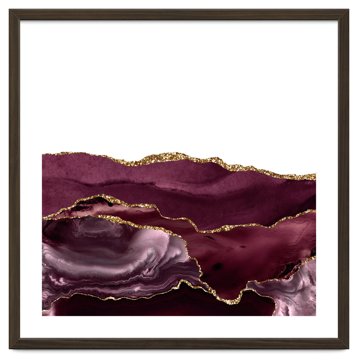 Burgundy & Gold Agate Texture 25
