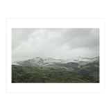 Snow-covered green mountains - Iceland (Print Only) thumbnail