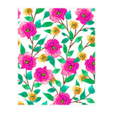 Floral Forever, Colorful Summer Garden Botanical Illustration, Pink Boho Vibrant Painting (Print Only) thumbnail
