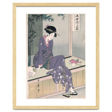 Kitagawa Utamaro (Copy) / 'Mujer sentada en una veranda', ca.  1798; 20th century, Japanese School. thumbnail