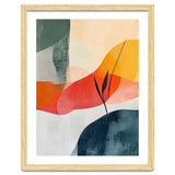 Minimalist Botanical Abstract Art with Organic Overlapping Shapes thumbnail