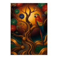 Parrot in Retro Contemporary Aesthetics (Print Only)