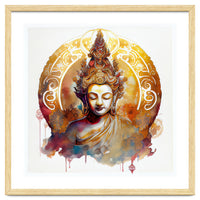 Golden Halo Buddha Portrait