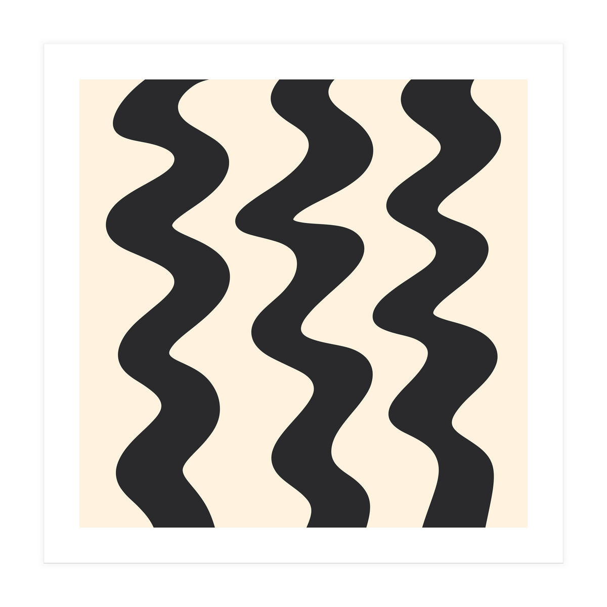 Squiggly Lines - monochrome (Print Only)