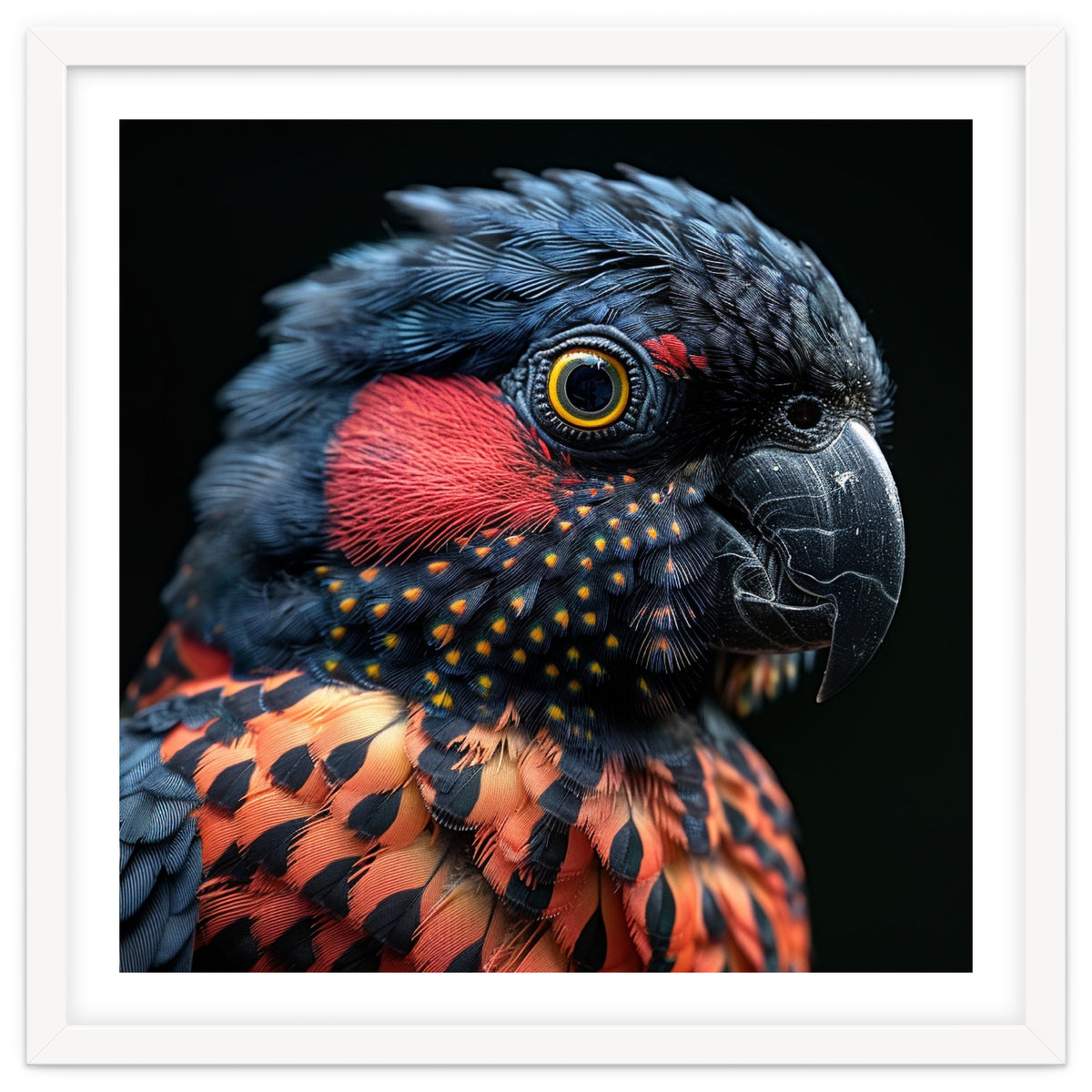 Close Up Portrait Of A Colorful Exotic Parrot