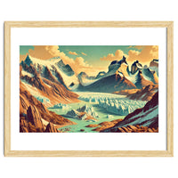 Vintage Argentina, Patagonia Glaciers Poster