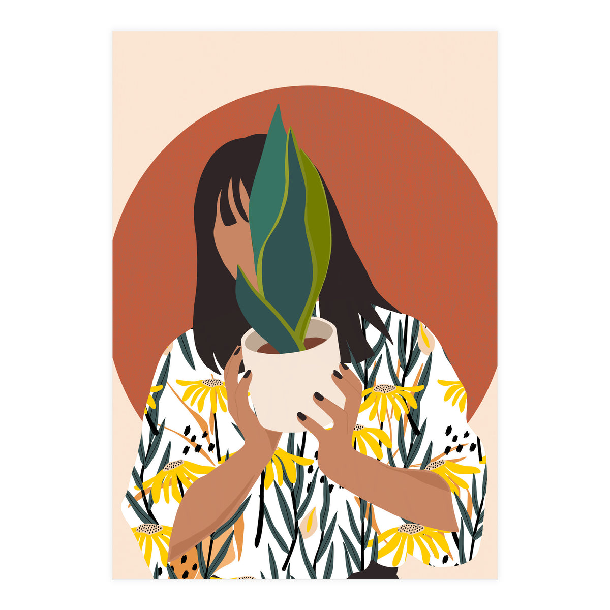 Plant Parent, Botanical Nature House Plants, Floral Bohemian Growth Positivity Care Rustic Garden (Print Only)