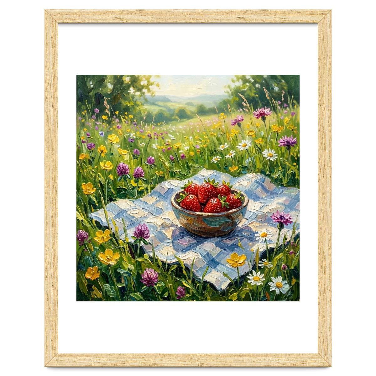 Summer Strawberries in the Meadow