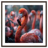 Beautiful Close Up Of A Pink Flamingo Bird thumbnail