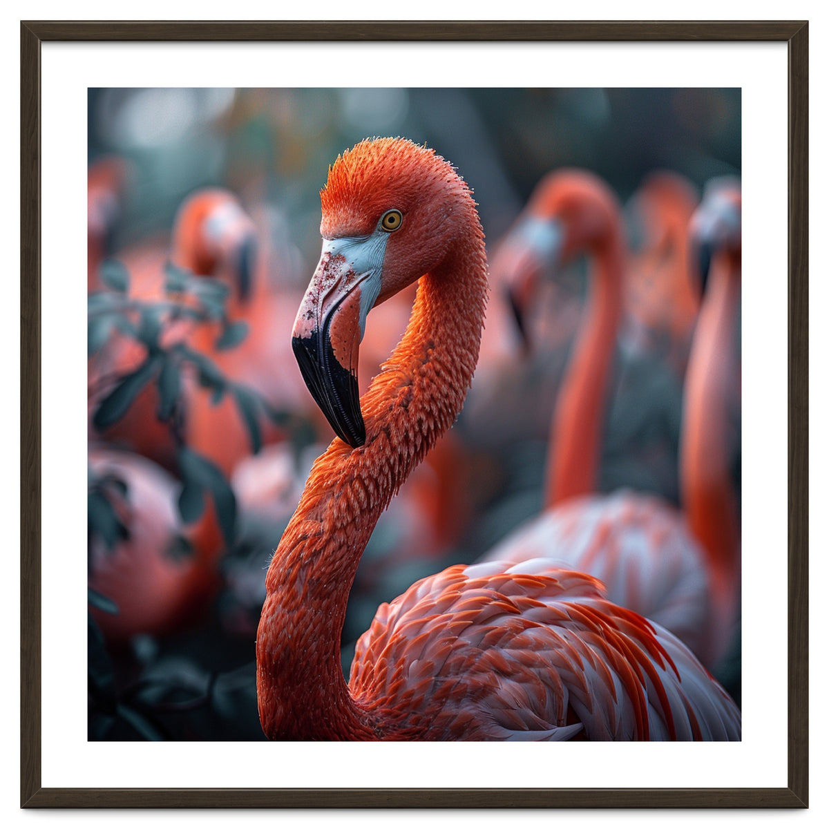 Beautiful Close Up Of A Pink Flamingo Bird