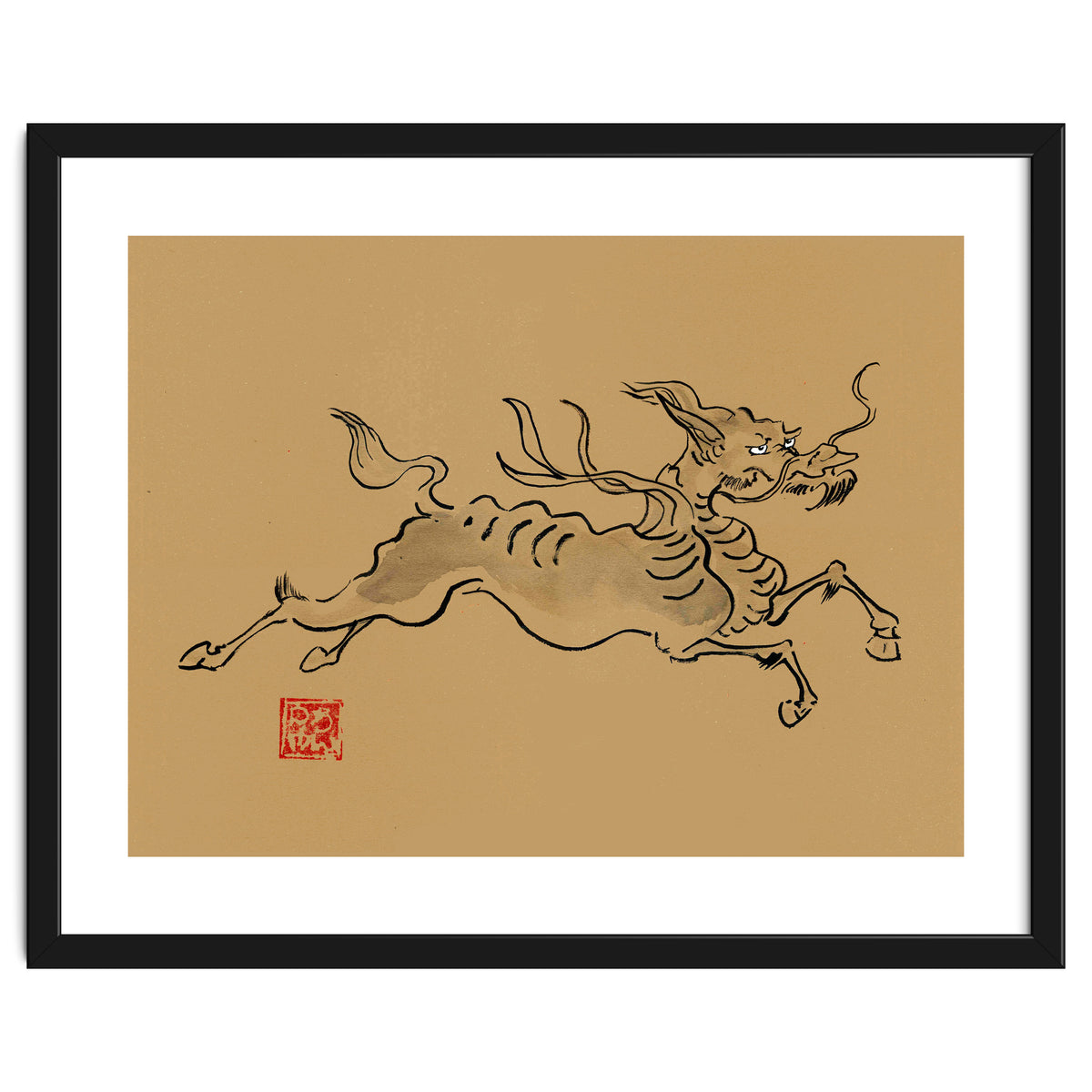 Kirin On Brown Paper