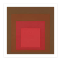 JOSEF ALBERS - HOMAGE TO THE SQUARE, RED, BROWN  (Print Only)