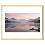 Misty Morning Reflection: Serene Alpine Lake thumbnail