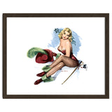 Pinup Sexy Girl Posing In Zorro Costume thumbnail