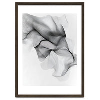 Abstract Black And White Flowing Lines Forming Organic Shapes And Forms