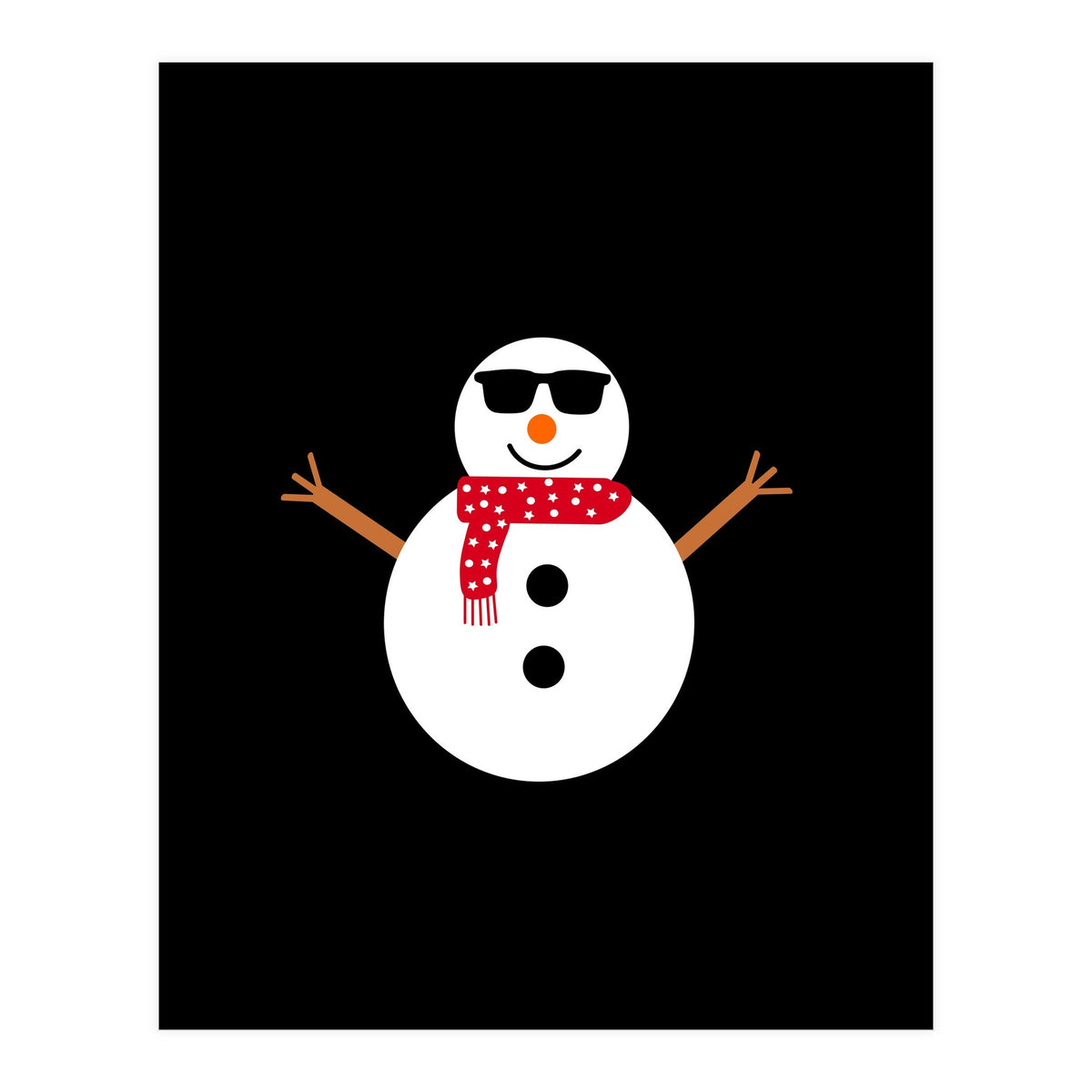 Funny Winter Snowman (Print Only)