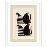 Minimalist Cats In Black And White thumbnail