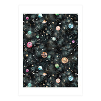 Galaxy Astrology Astronomy Constellations Gold (Print Only)