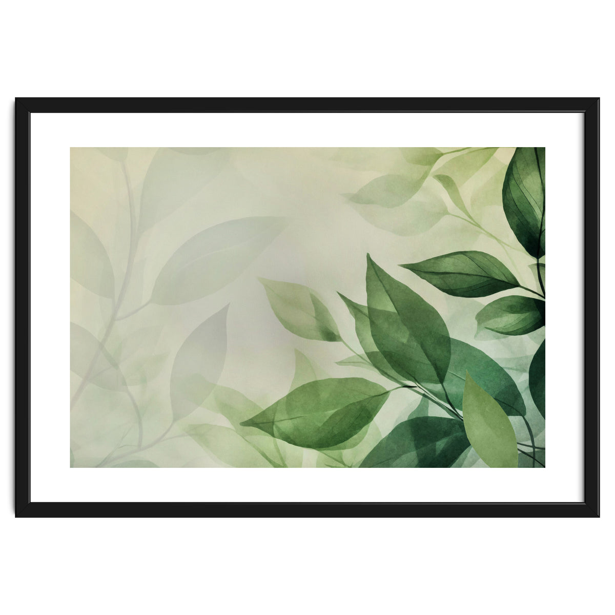 Botanical Serenity Green Leaves