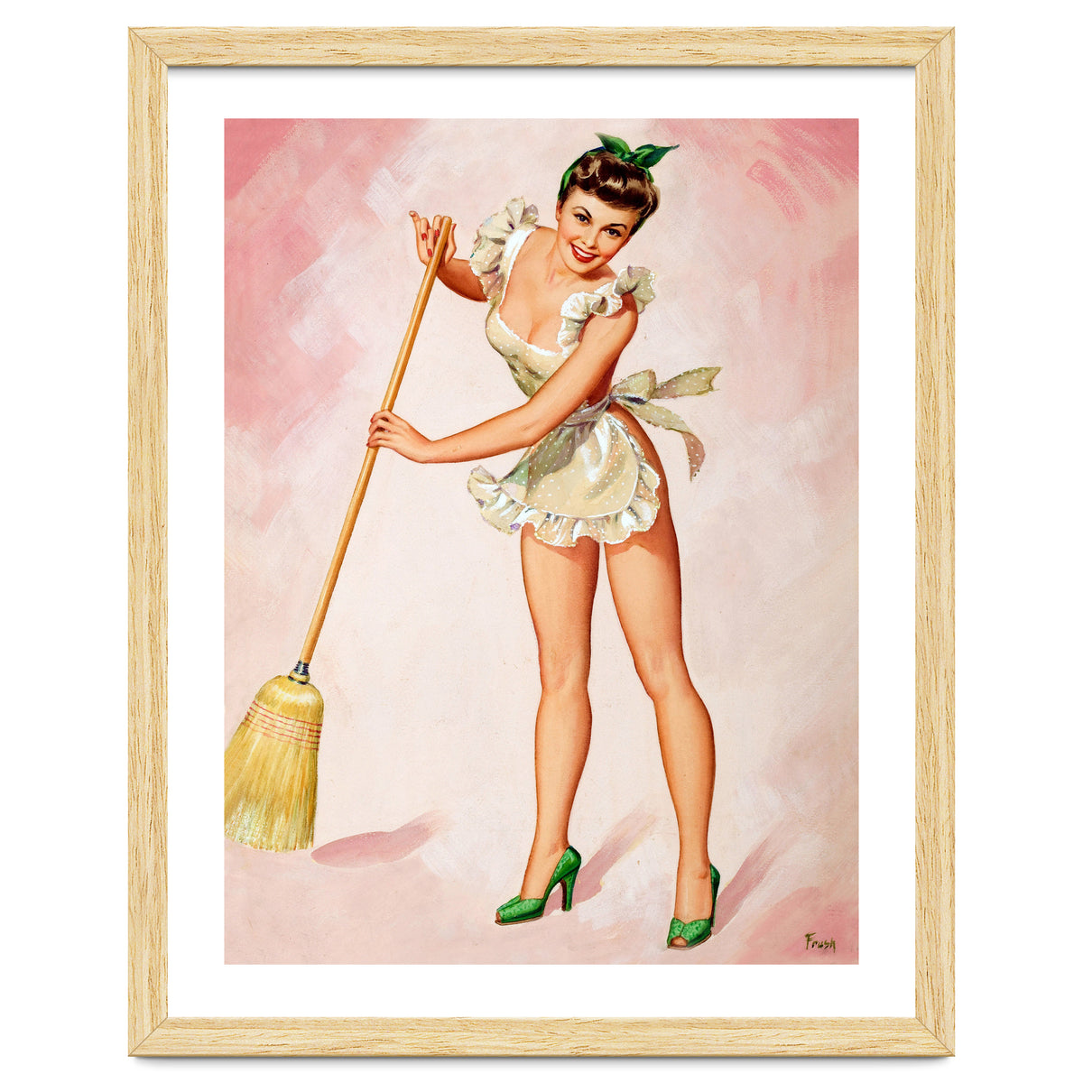 Sexy Pinup Mate On The Work