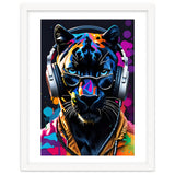Panther In Headphones And Glasses thumbnail