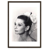Audrey Hepburn with Veil, Classic Hollywood Glamour Photography, Black and White Icon Portrait thumbnail