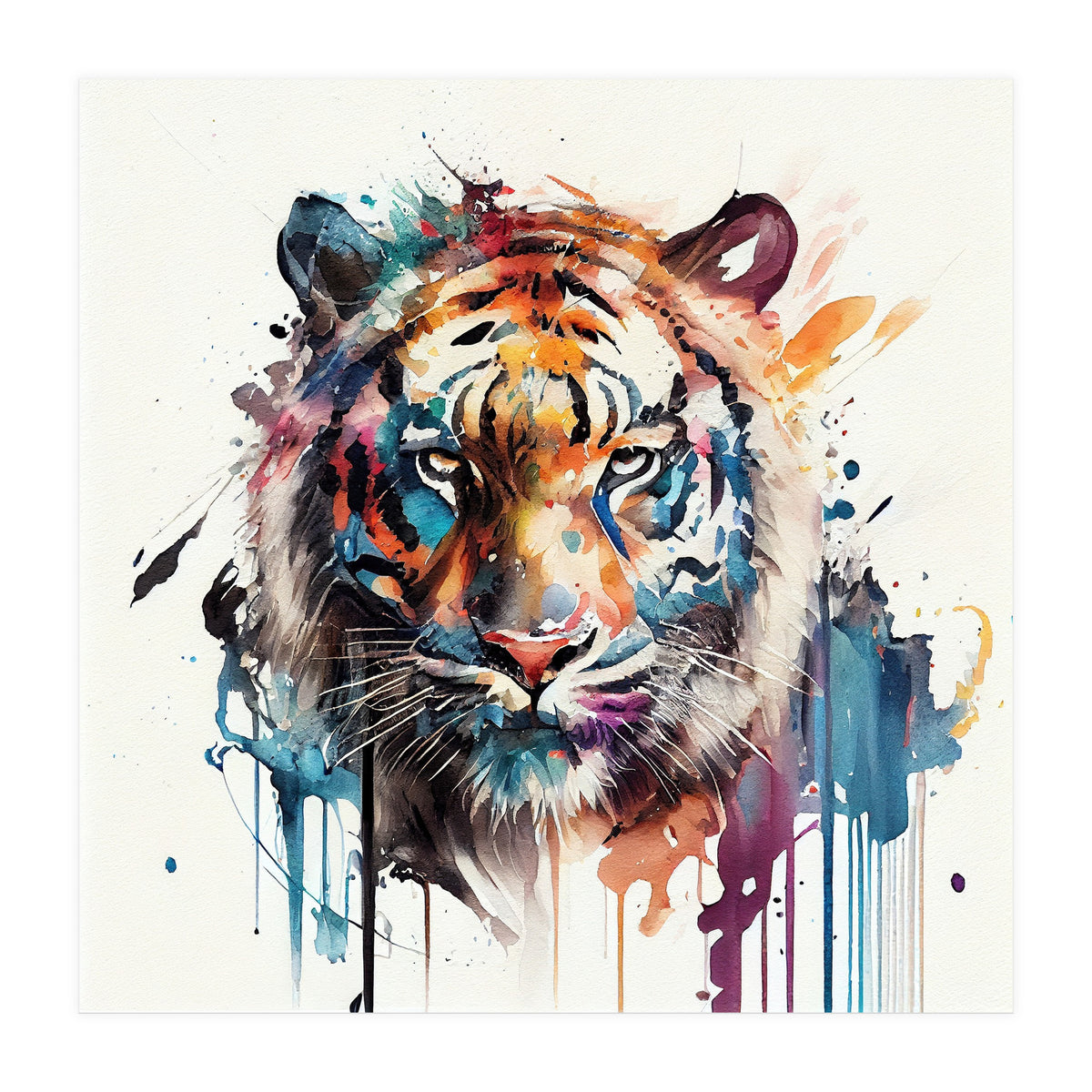 Watercolor Tiger (Print Only)