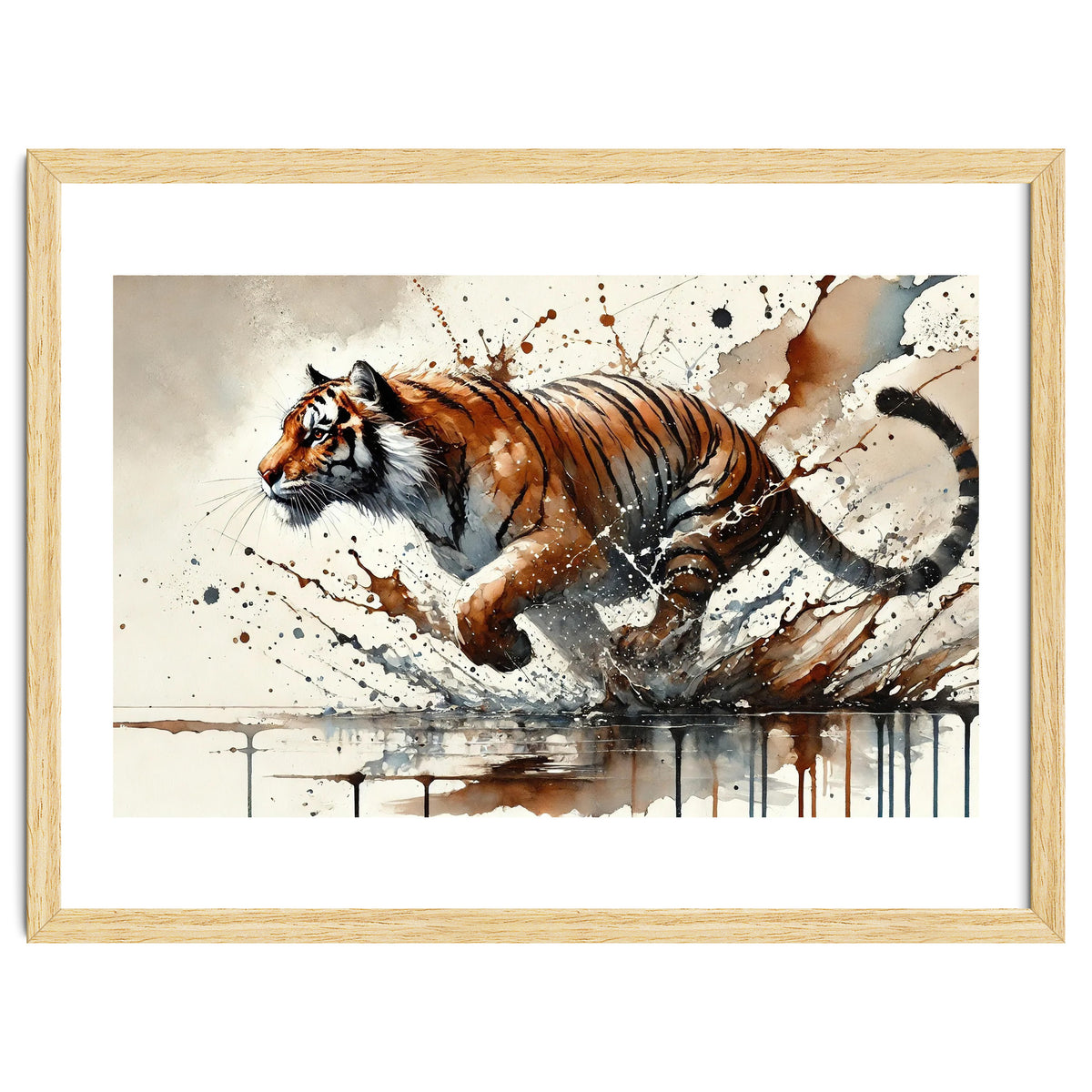 Dynamic Tiger In Motion