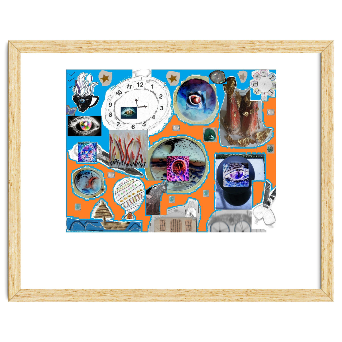 Abstract Collage 3 D Material Design Original