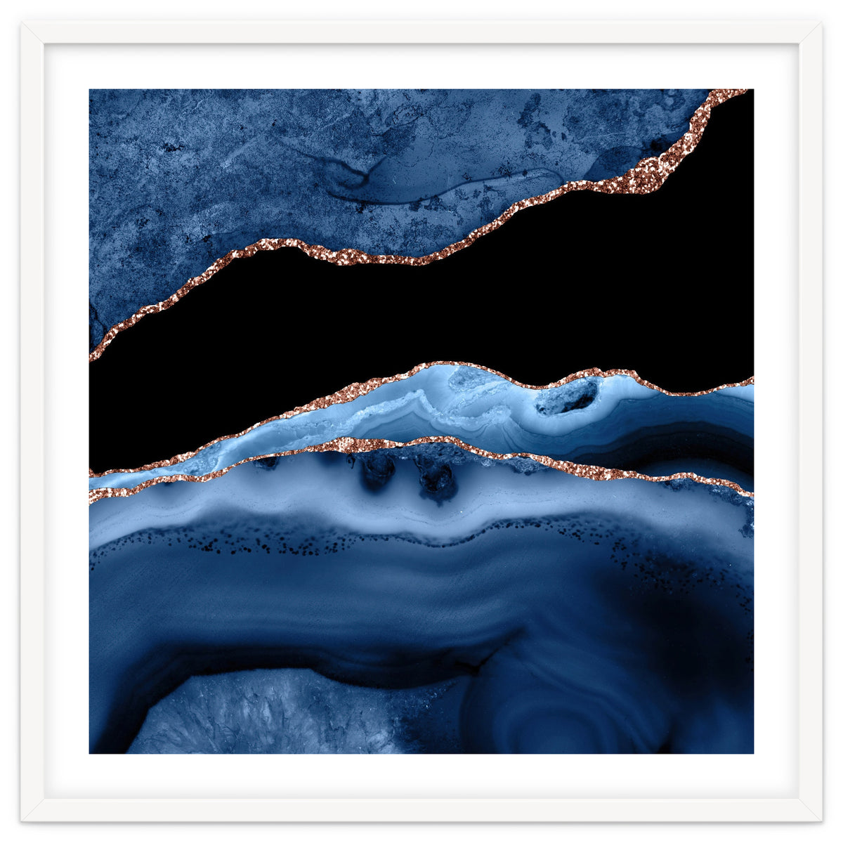 Navy & Rose Gold Agate Texture 13